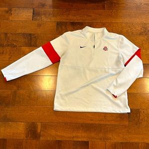 Nike Men’s Ohio State Half zip. Men’s Large. White.